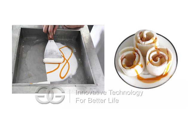 Double Stir Ice Cream Frying Pans Machine